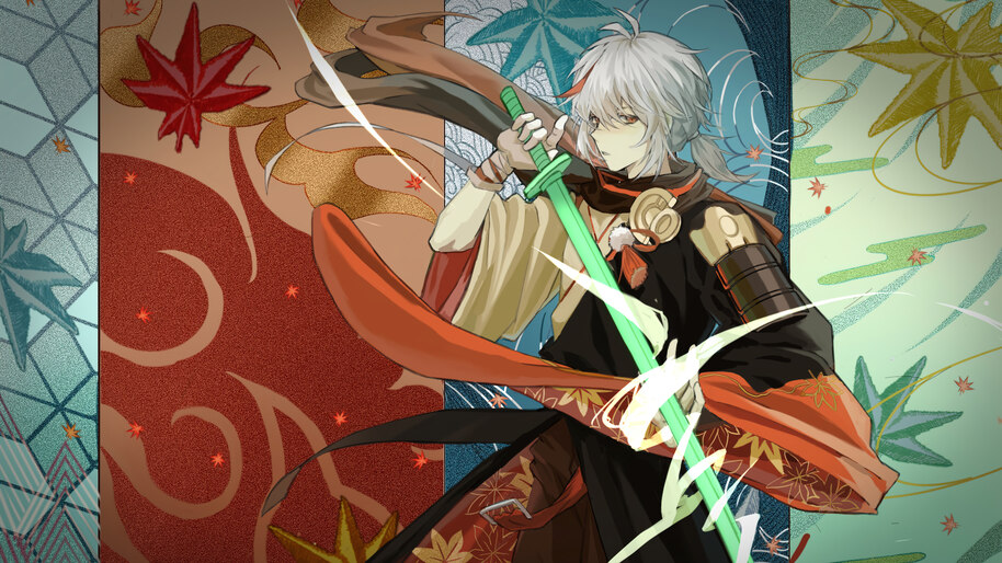 Genshin Impact Game Kazuha Art 4K #6841a Wallpaper PC Desktop