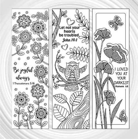 ricldp artworks 8 bible verse coloring bookmarks doodles