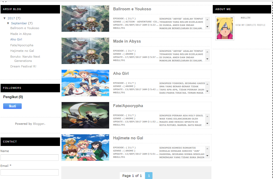 Template Fansub Sederhana Mbill791