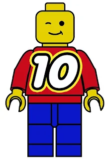 Lego Abc. Banderines para Fiesta de Lego.