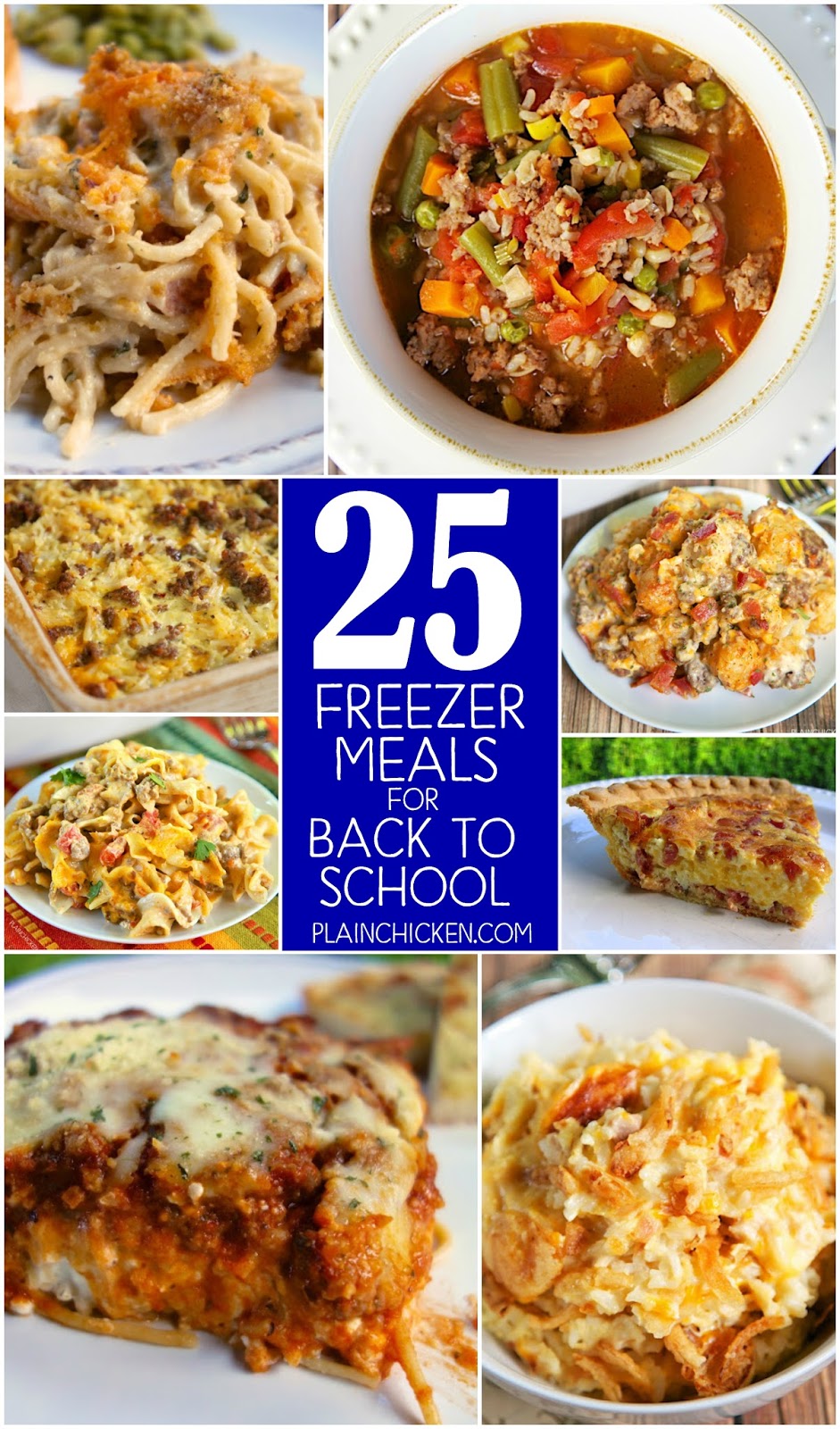 25 Freezer Meals for Back to School | Plain Chicken | Bloglovin’