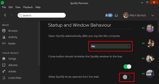 How to stop Spotify from opening on startup