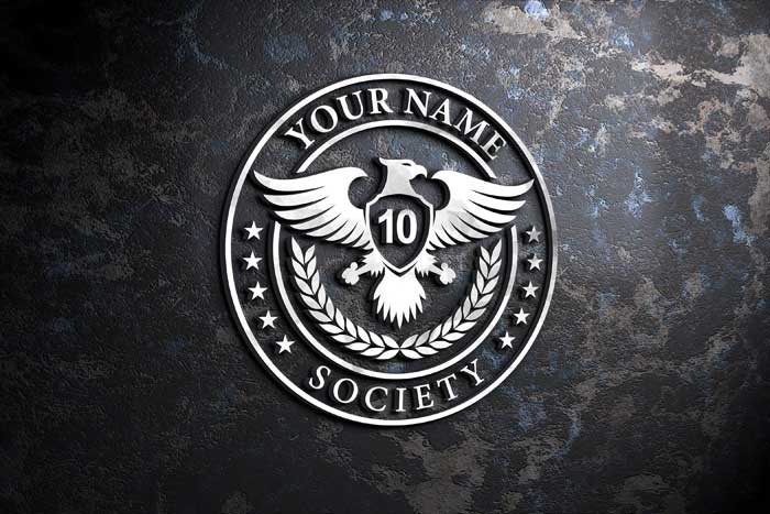 Silver 3D Old Wall Background Logo Mockup Silver 3D Old Wall Logo Mockup