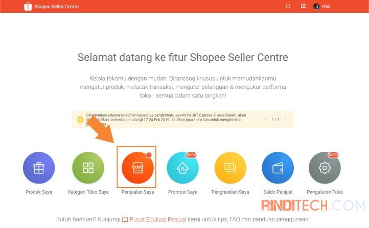 Cara Mengirim Pesanan Shopee Via Jne Online Booking Rindi Tech