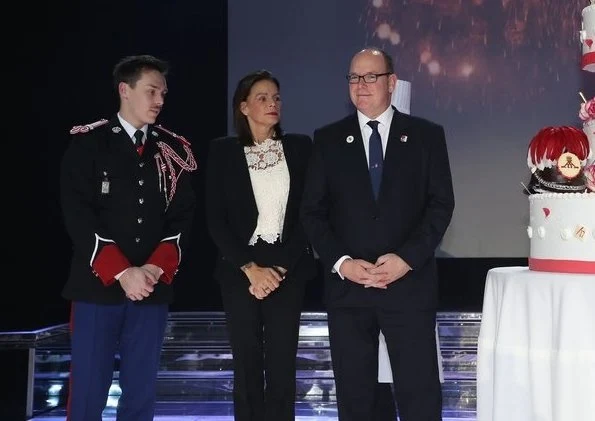 Prince Albert, Princess Stephanie and Louis Ducruet attended 200th anniversary gala dinner of Palace Guards