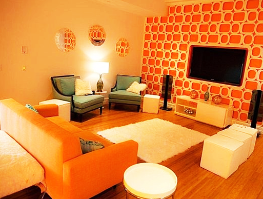 Kumpulan Desain Gambar Interior Rumah Warna Cat Orange 