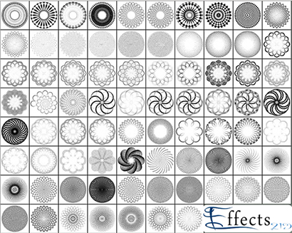 تحميل مجموعة أشكال عبارة عن دوائر زخرفية للفوتوشوب Circle Shapes