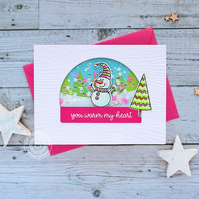 Sunny Studio Stamps: Feeling Frosty Sweet Treats Gift Bag Dies Christmas Themed Shaker Card by Vanessa Menhorn Sunny Studio Stamps: Feeling Frosty Sweet Treats Gift Bag Dies Christmas Themed Shaker Card by Vanessa Menhorn