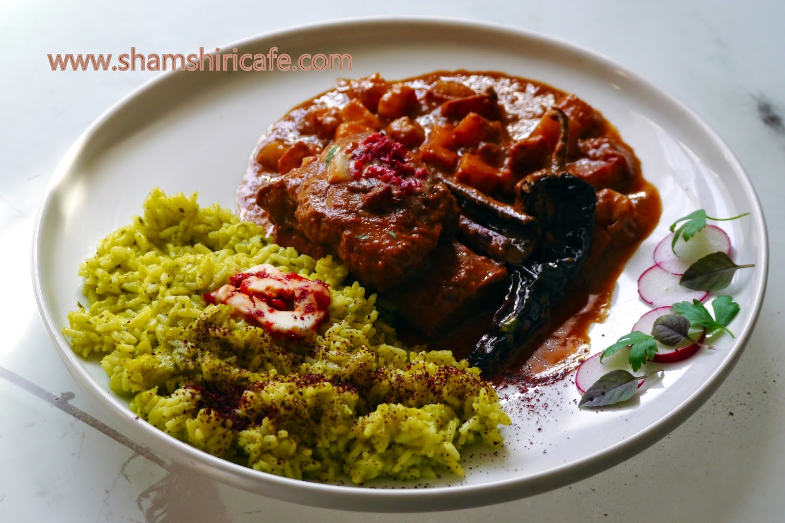 Beef stew with Indian spices
