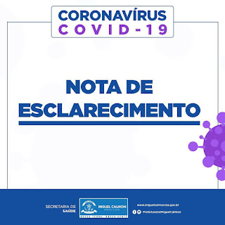 Miguel Calmon: Prefeitura emite nota de esclarecimento com resultado dos calmonenses que tiveram contato com o paciente do município de Piritiba – BA
