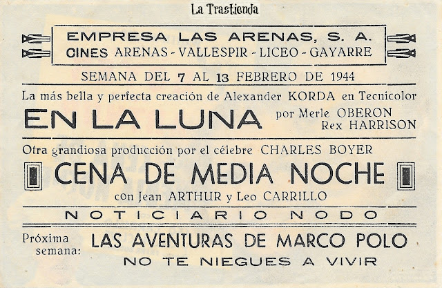 Programa de Cine - Cena de Media Noche (1944) - Charles Boyer - Jean Arthur
