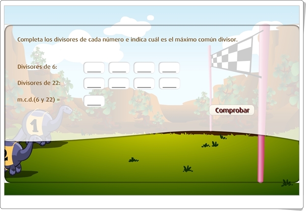 "Máximo Común Divisor" (Juego de Matemáticas de Primaria)