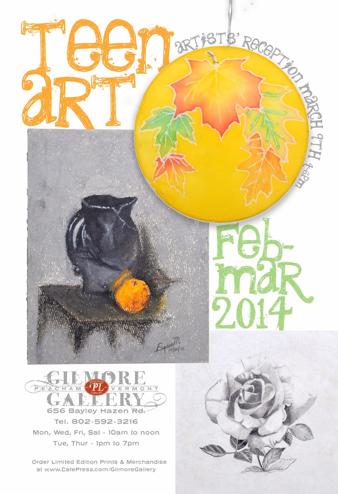 The Gilmore Art Gallery at the Peacham LIbrary in Peacham, Vermont