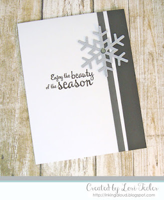 Enjoy the Beauty of the Season card-designed by Lori Tecler/Inking Aloud-stamps and dies from Lil' Inker Designs