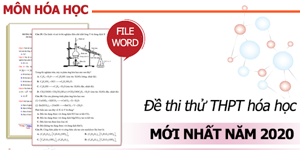 Đề thi thư THPT quốc gia hóa học chuẩn cấu trúc tinh giản- bám sát đề minh họa của bộ GD