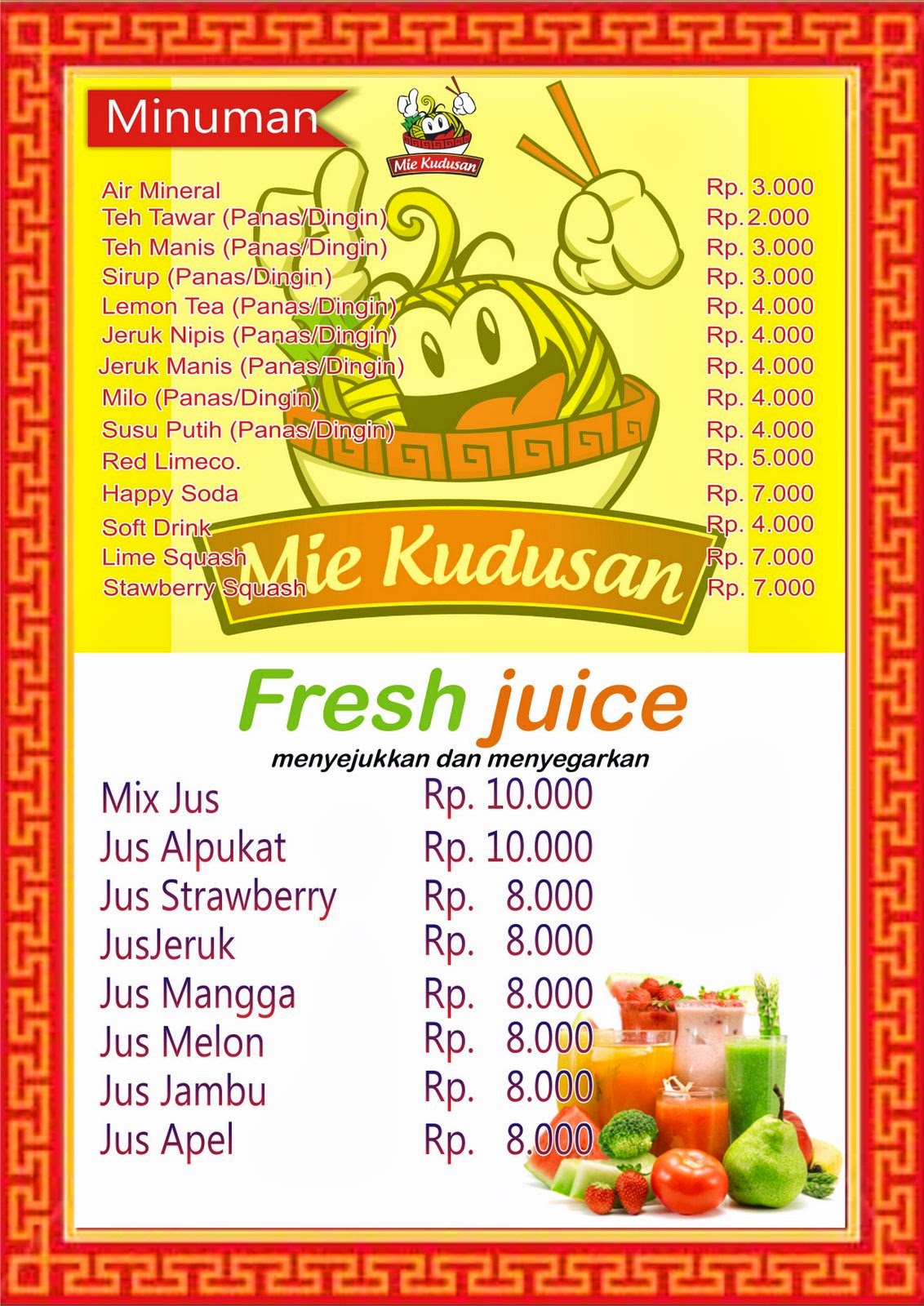Daftar Menu Mie Kudusan Makan Cui Mie., Ya&hellip;di Mie Kudusan