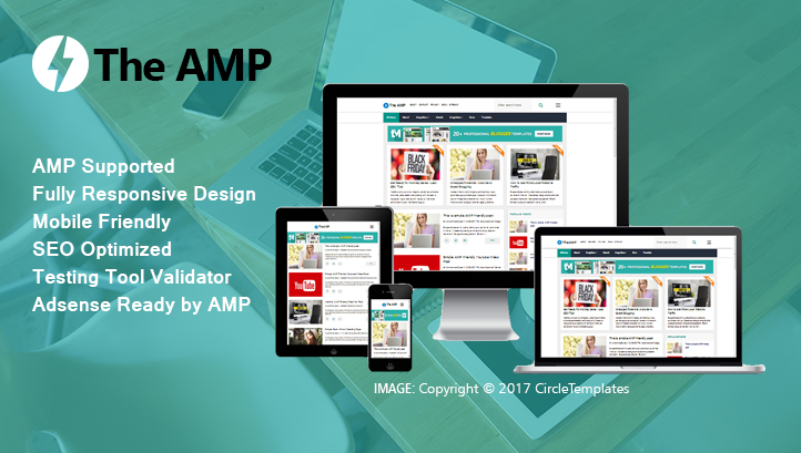 Free Download The AMP - AMP Friendly blogger Template