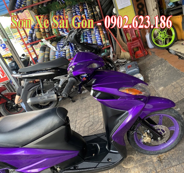 Mẫu xe Yamaha Luvias sơn màu tím mộng mơ cực đẹp tại TP.HCM