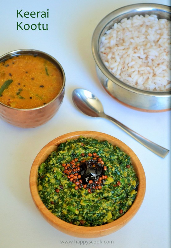 Keerai Kootu Recipe keerai Molagootal Spinach Dal Kootu Happy's Cook