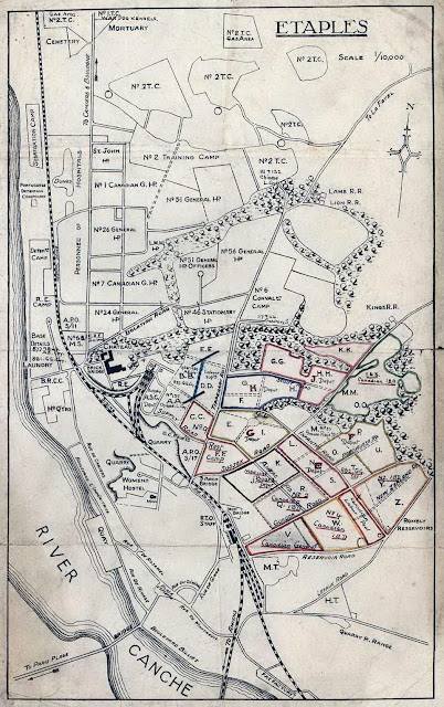 Карта британской военной базы в Этапле