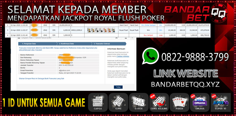 Jackpot Idn Poker Royal Flush Member Bandarbetqq ~ Situs Judi Idn Poker
