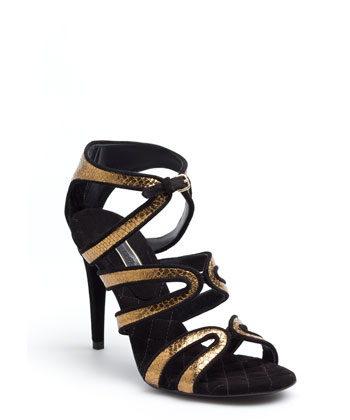 Bailarinas Rebajas Uterque Zapatos Sandalia Dorada Uterque