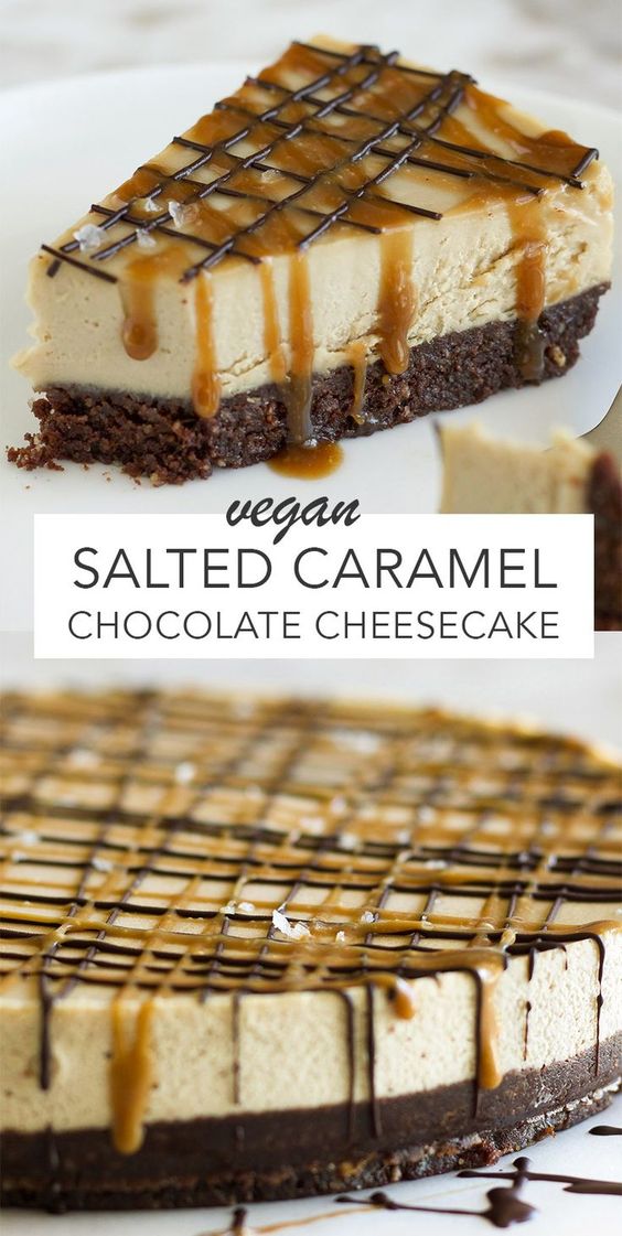 Vegan Salted Caramel Chocolate Cheesecake Simple Delicious Desserts