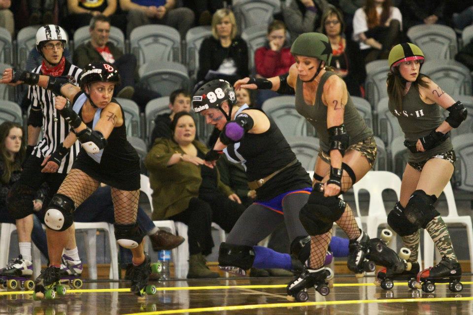 Talk derby to me Massive roller derby hits immortalised on camera!