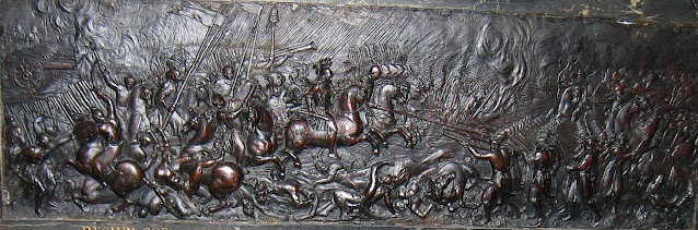 Берестецкая битва, триумфальная панель короля Яна II Казимира. Гробница короля Яна II Казимира в соборе Сен-Жермен (Париж)