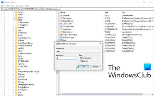 Supprimer la clé de registre Activer le filigrane Windows-Démarrer