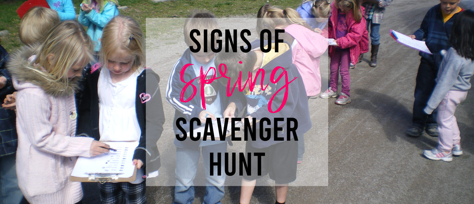 Signs of Spring outdoor scavenger hunt freebie for Kindergarten and First Grade