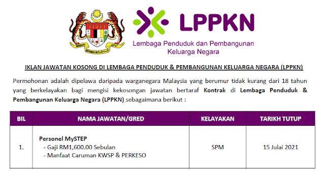 jawatan kosong lppkn