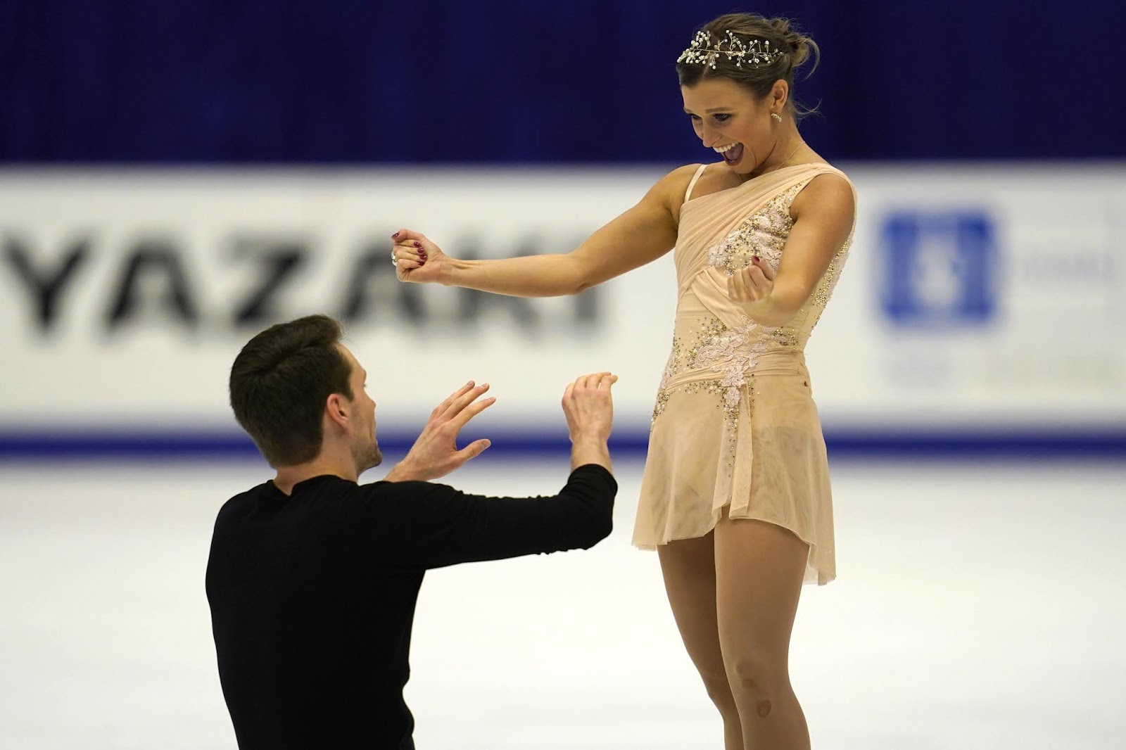 Naked figure skater