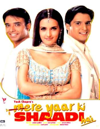 Poster Of Mere Yaar Ki Shaadi Hai 2002 Hindi 650MB BRRip 720p ESubs HEVC Watch Online Free Download downloadhub.in