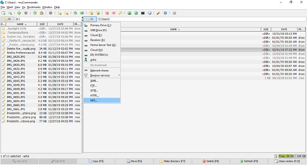 muCommander - ทางเลือก File Explorer