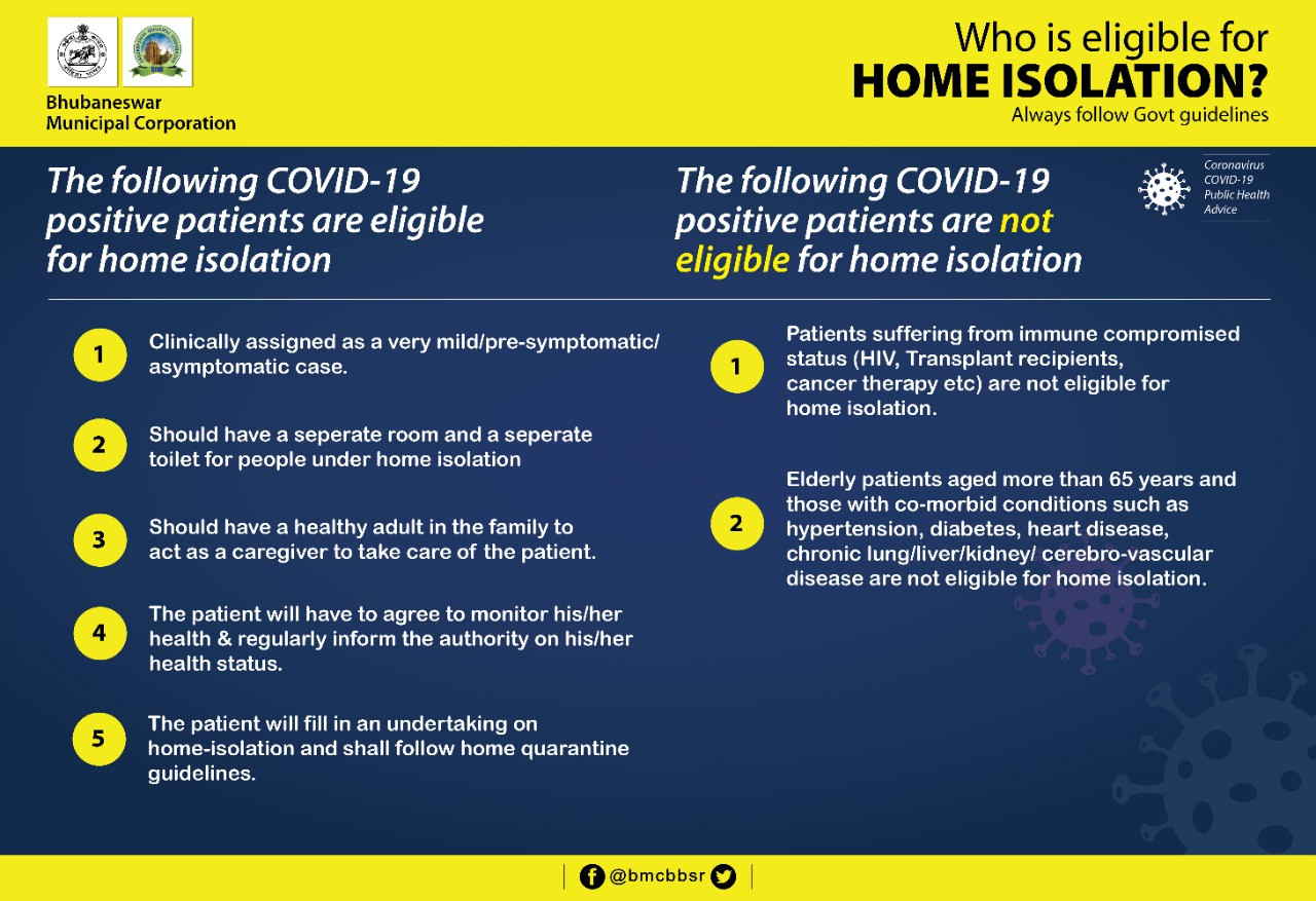 OSS TODAYS COVID19 Home Isolation guidelines of BMC