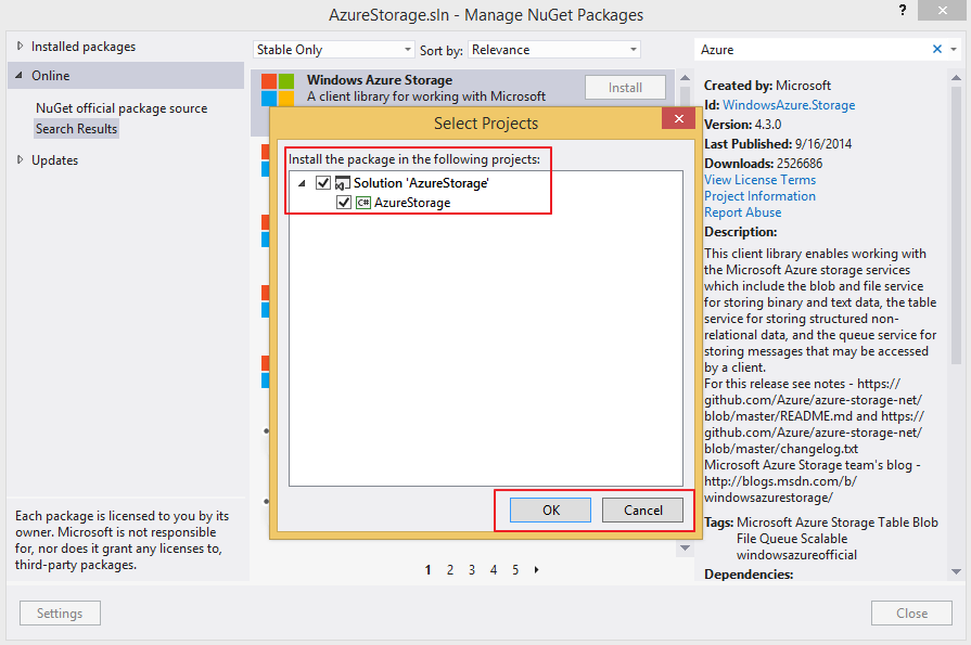 C, SQL, jQuery etc... C Connect to Azure Storage