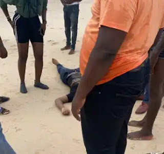 Nigerian woman rescued from drowning by brave passersby but her boyfriend is not so lucky