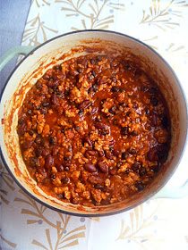 Everyone needs a basic chili recipe and this one that features ground turkey, beans, and a blend of spices will knock your socks off! - Slice of Southern