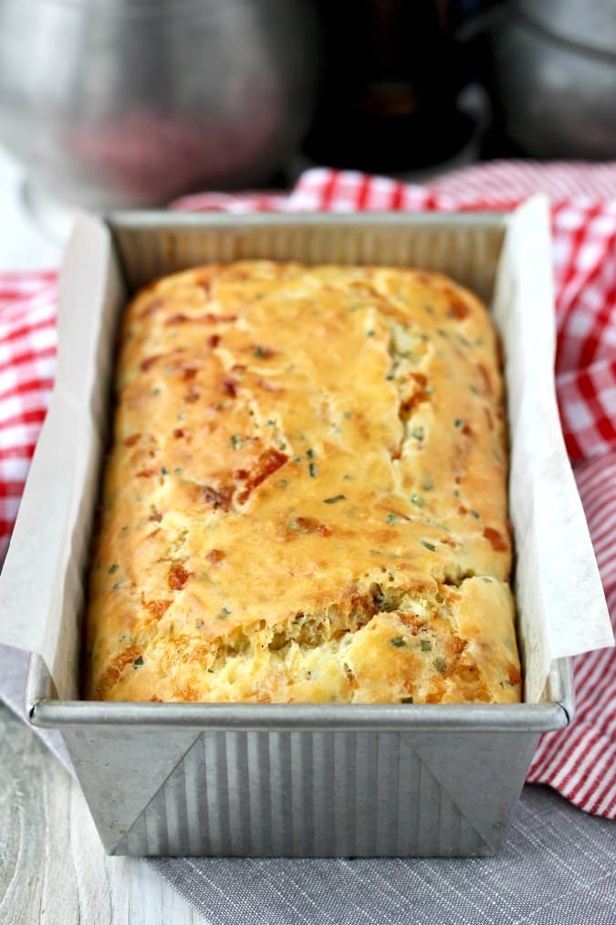 Cheddar Bacon Chive Quick Bread Karen's Kitchen Stories