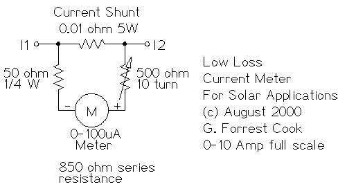 Solar Panel Current Meter Circuit Diagram