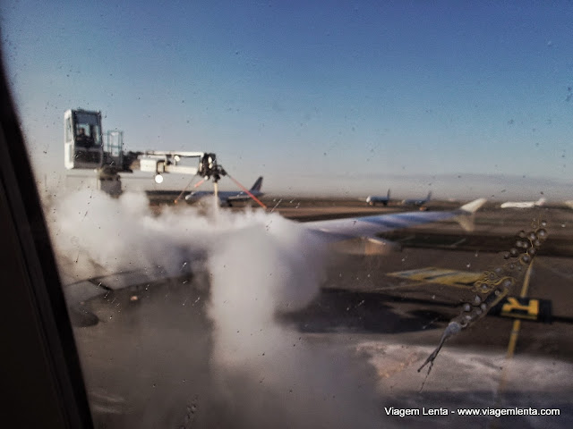 Lavagem do avião com todos a bordo
