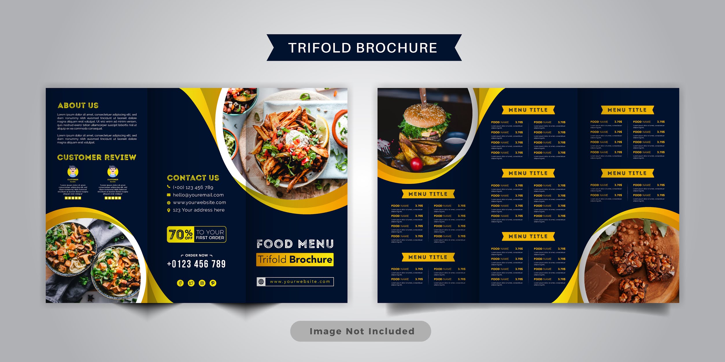 Free download food brochure 7 professional designs 1 set in vector format