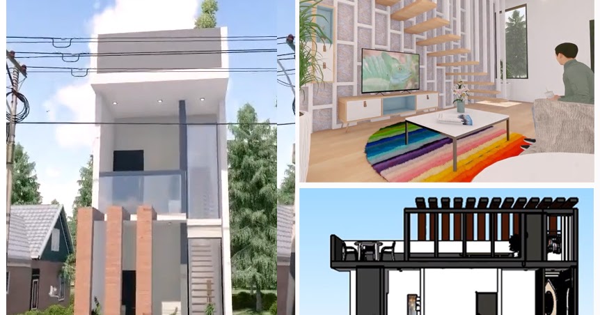 Desain dan Denah Rumah Sultan di Lahan Sempit Ukuran 3 x ...