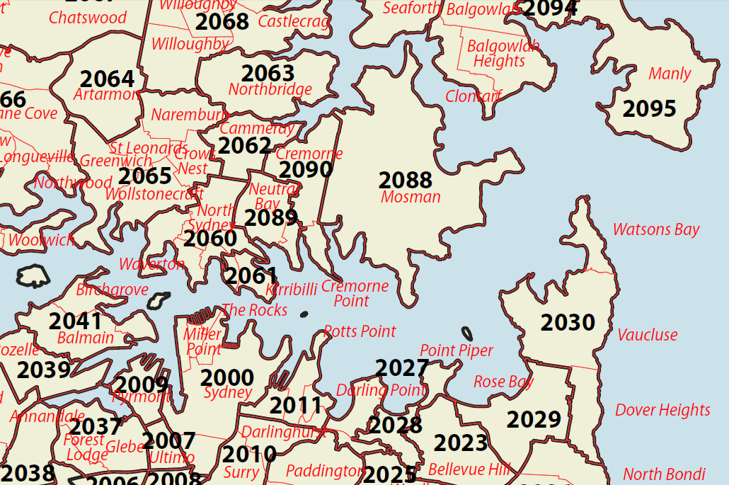 Postcode Maps Laminated Perth Postcode Map Australia - Gambaran