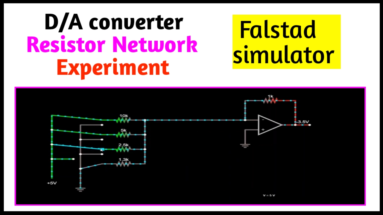 D to A converter using Resistor Network Experiment Procedure