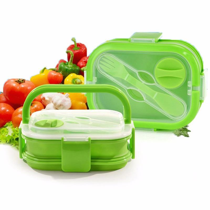 Microwavable 2 Layers Colorful Silicone Lunch Box