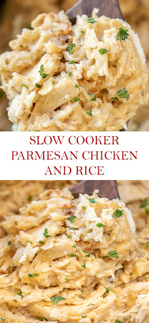 SLOW COOKER PARMESAN CHICKEN AND RICE