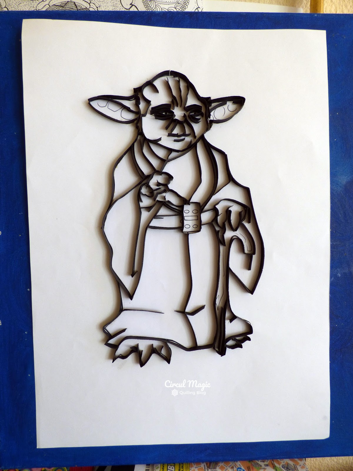 Making of Tablou Handmade Quilling Yoda - Seria Personaje Star Wars Circul Magic