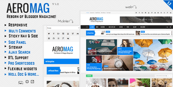AeroMag v2.0 Blogger Template Free Download Premium Version AeroMag Premium Blogger Template Free Download.
